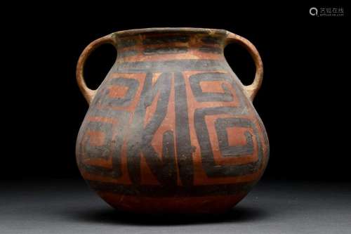 CHINESE NEOLITHIC TWIN HANDLED JAR