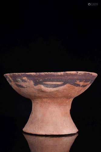 CHINESE NEOLITHIC POTTERY STEM BOWL