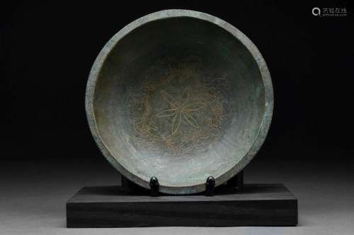 STUNNING WESTERN ASIATIC BRONZE BOWL WITH ANIMALS - RARE