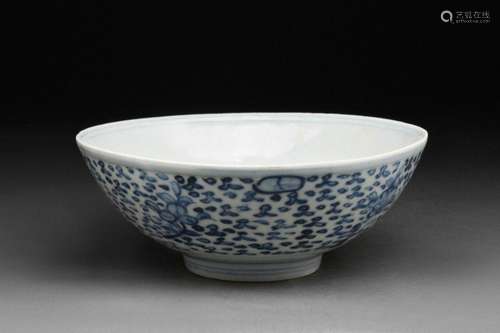 CHINA MID MING DYNASTY (15TH-16TH C AD) BLUE AND WHITE PORCE...