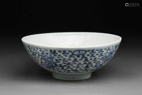CHINA MID MING DYNASTY (15TH-16TH C AD) BLUE AND WHITE PORCE...