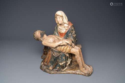 A polychromed wooden 'Pieta', South-Germany, 1st half 15th C...