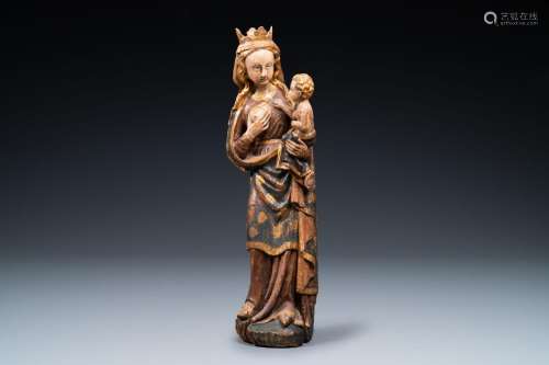 A large polychromed wooden Madonna and Child, Germany, 16th ...