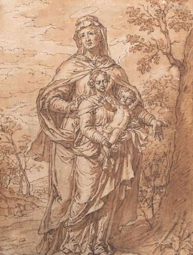 Pieter (Peter) van Lint (Antwerp, 1609-1690): 'Saint Anne Tr...