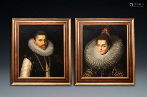 Justus Sustermans (1597-1681), attributed to: A pair of port...