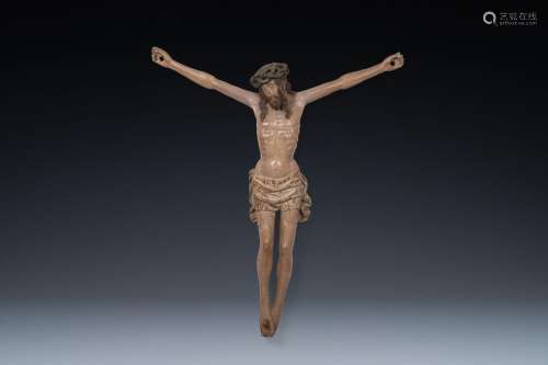 A large polychromed oak figure of Christ, Flanders, 1st quar...