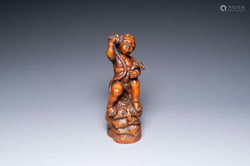 A Flemish boxwood figure of the young Hercules, probably Ant...