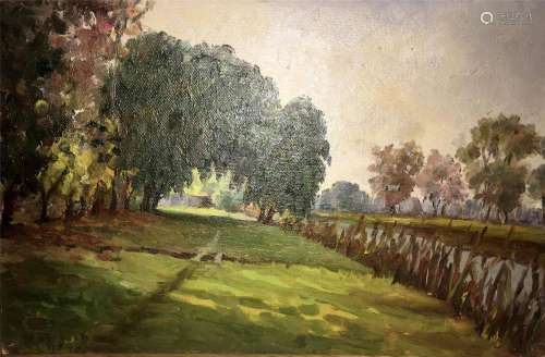 Forest Landscape Oil Painting Lednev Dmitry