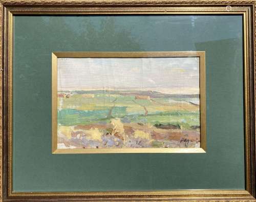 NO RESERVED Oil painting Field landscape M.V. Naumenko