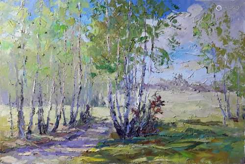 NO RESERVED Oil painting Spring Serdyuk Boris Petrovich