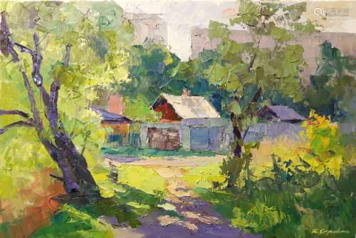 NO RESERVED Oil painting Sunny path Serdyuk Boris Petrovich
