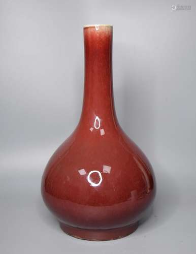 CHINESE PORCELAIN RED GLAZE VASE QING DYNASTY