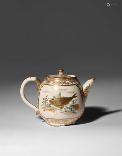 A JAPANESE SATSUMA MINIATURE TEAPOT AND COVER