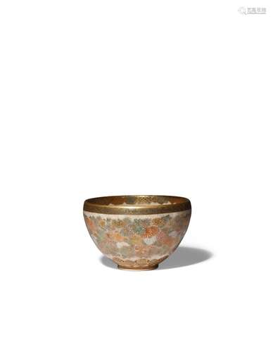 A SMALL JAPANESE SATSUMA BOWL BY MEIZAN