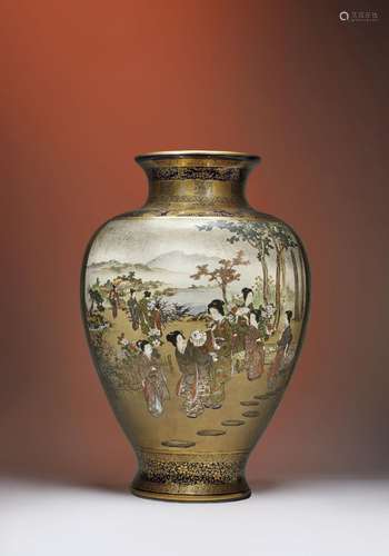 A VERY LARGE AND IMPRESSIVE SATSUMA VASE BY KAIZAN