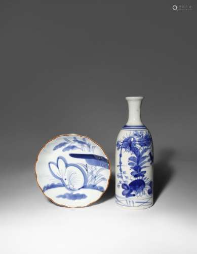 TWO JAPANESE BLUE AND WHITE PIECES