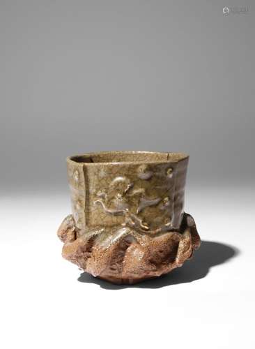 A JAPANESE SOMA WARE CHAWAN (TEA BOWL)