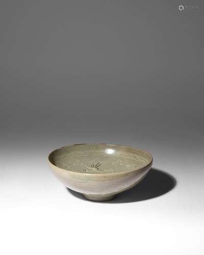 A KOREAN SANGGAM SLIP-INLAID CELADON BOWL