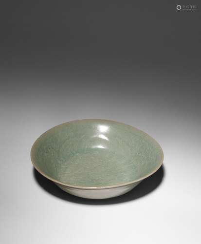 A KOREAN MOULDED CELADON BOWL