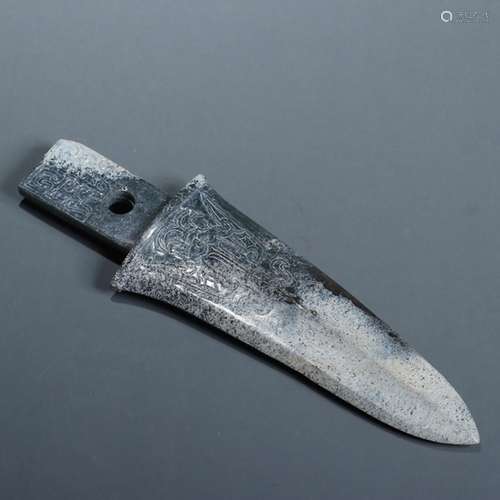 CHINESE ANCIENT JADE RITAL SPEAR HEAD