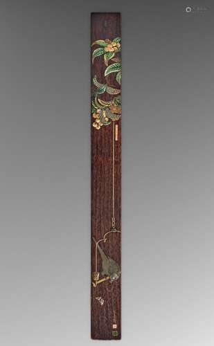 A RARE JAPANESE HASHIRA-KAKE (PILLAR HANGING) BY OGAWA HARIT...