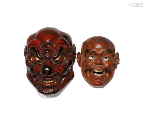 TWO JAPANESE MASKS