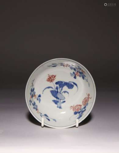 A CHINESE UNDERGLAZED BLUE AND COPPER-RED BOWL