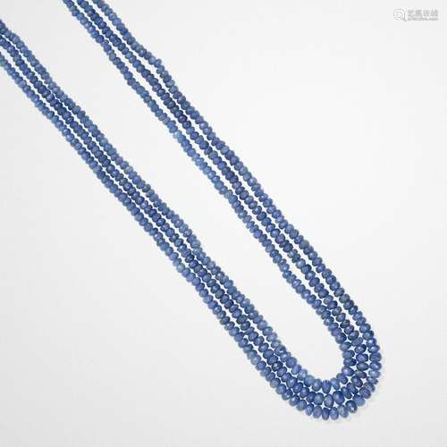 Blue Sapphire Bead Necklace