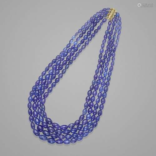 Tanzanite Bead Necklace