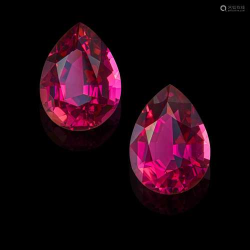 Pair of Hot Pink Tourmalines