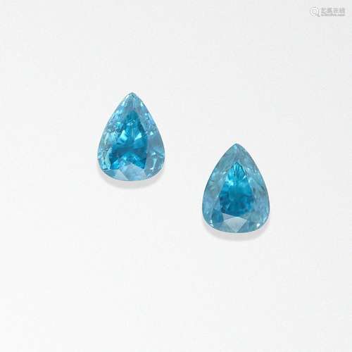 Pair of Blue Zircons