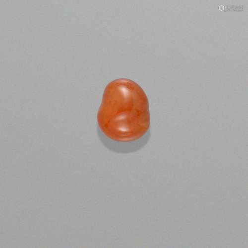 Deep Orange Non-nacreous Pearl--"Horse Conch"