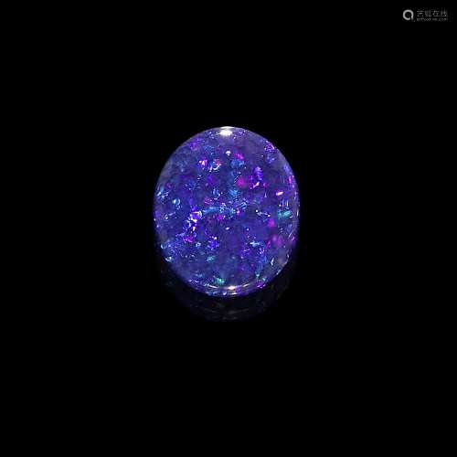 Black Opal with Blue-Green Fire