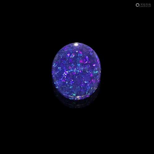 Black Opal with Blue-Green Fire