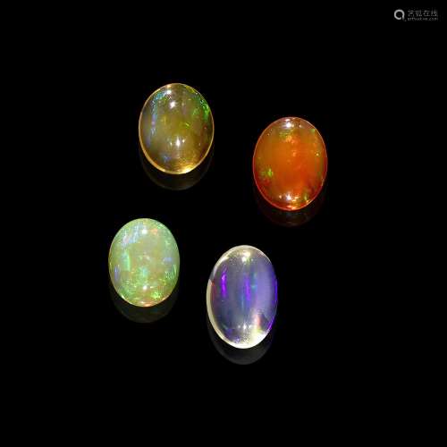 Four "Jelly" Opals