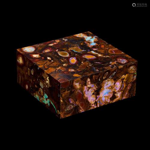 Colorful Boulder Opal Intarsia Box by Konstantin Libman--&qu...