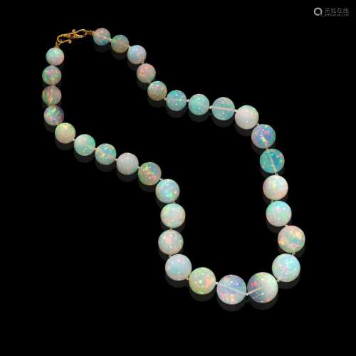 Magnificent Crystal Opal Bead Necklace