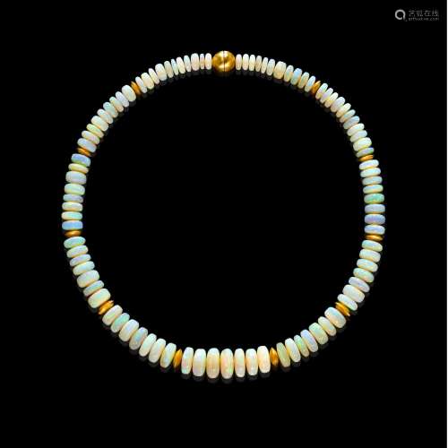 Fine Opal Bead Necklace