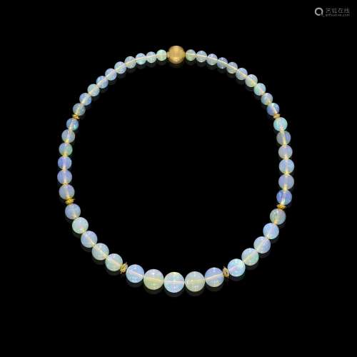 Fine Opal Bead Necklace