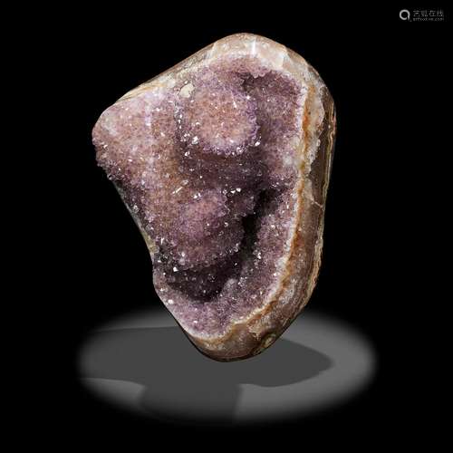 Amethyst over Calcite