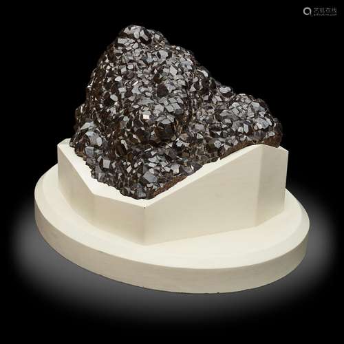 Museum-sized Andradite Garnet on a Custom Wooden Base--"...