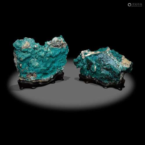 Two Large Chrysocolla Specimens