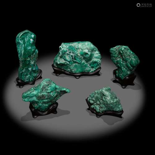 Five Malachite Specimens