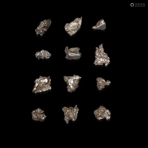Twelve Sikhote-Alin Meteorite Schrapnel