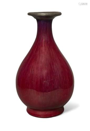 A Chinese stoneware flambé-glazed vase, yuhuchunping, Jiaqin...