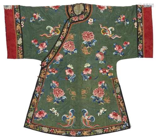 A Chinese embroidered silk jacket, early 20th century, decor...