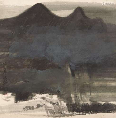 ZHONG YIJING (Chinese, 20th century), watercolour on paper, ...