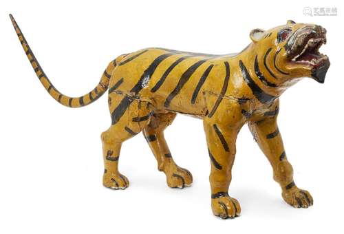 A Burmese painted wood tiger, Tai Yan (Shan States), early 2...