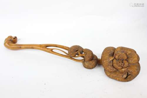 Chinese Huangyang Wood Carved Ruyi