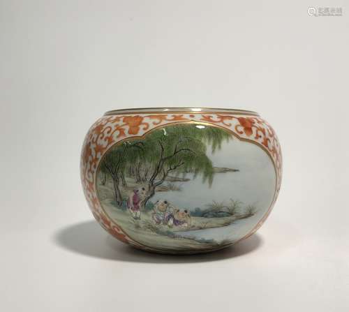 Chinese Enamel Famille Rose Porcelain Washer,Mark